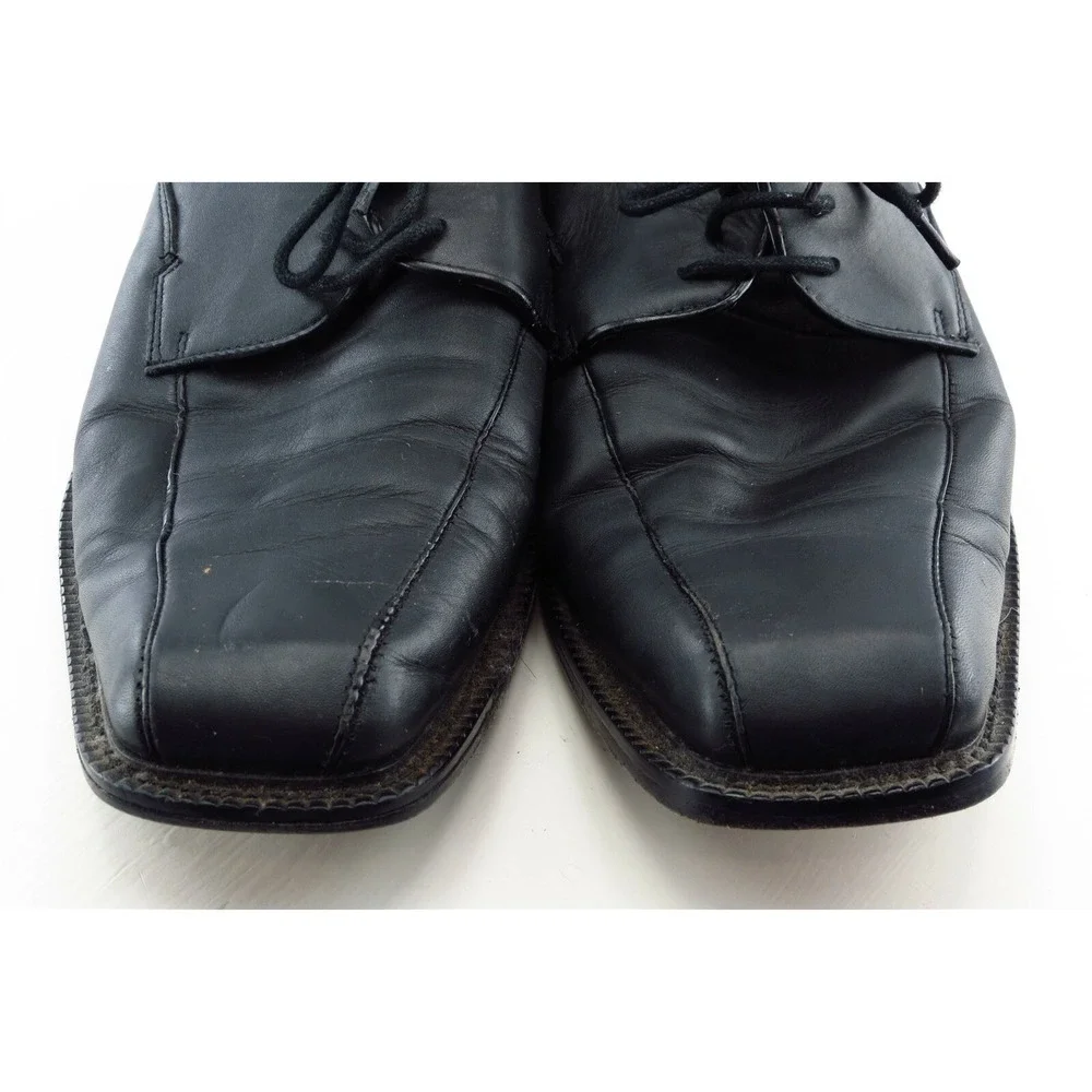 Bacco Bucci Shoes Size 9.5 M Black Derby‎ Oxfords Leather Men